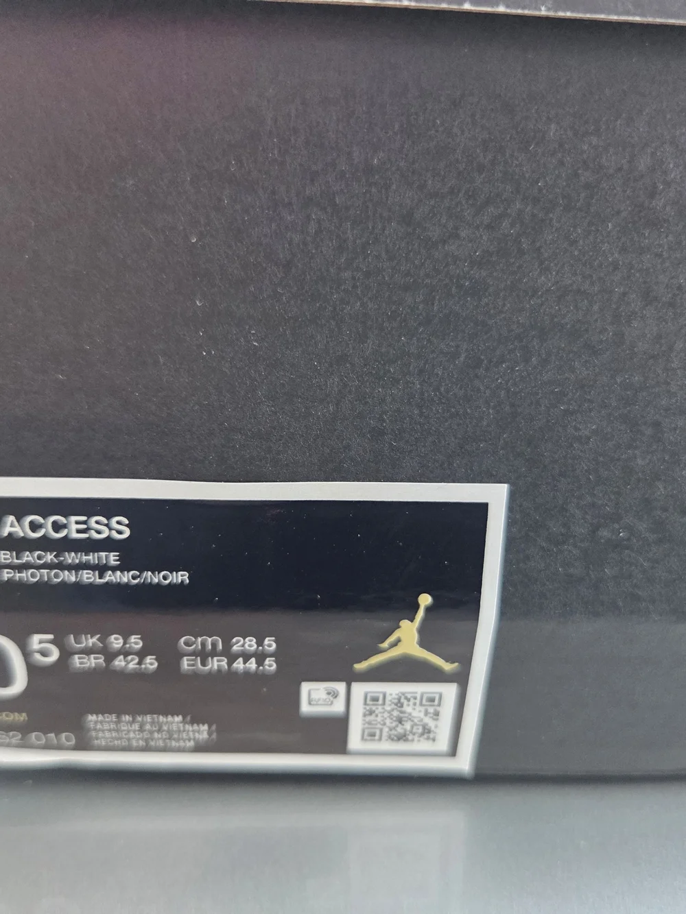Jordan Black and White Shoe Box with Gold Jumpman